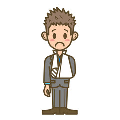 ビジネスマン　F01　全身　怪我