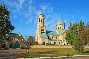brick church in Ukraine