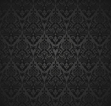 Damask seamless pattern and wallpaper