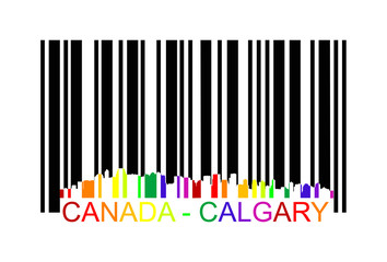 canada calgary barcode, vector