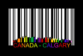 canada calgary barcode, vector