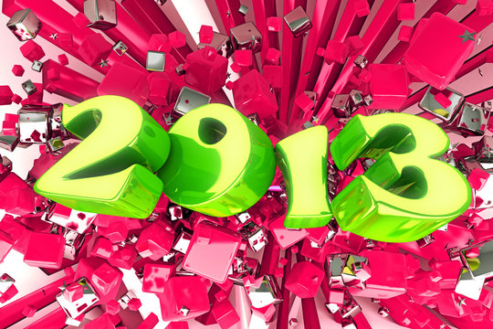 illustration of Happy New Year background for 2013