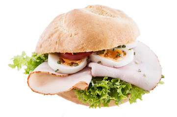 Chicken Sandwich isolated on white