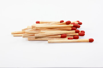 matches on a white background.
