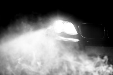 Car Headlights of a car