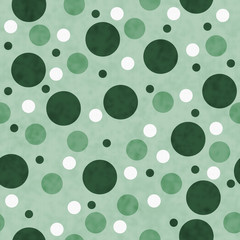 Green and White Polka Dot Fabric Background