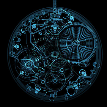 Watch isolated on black