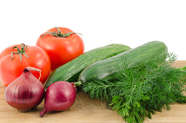 Fresh vegetables on a cutting board