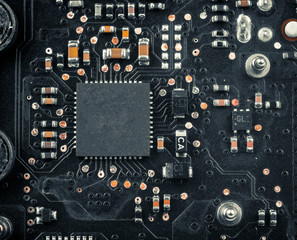 Electronic board closeup photo