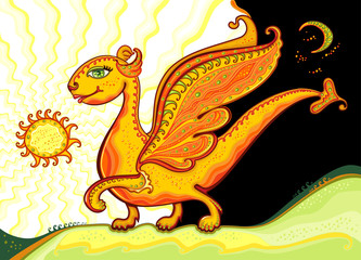 Happy Gold Dragon