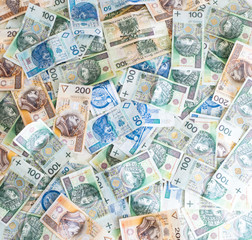 Wallpaper of Polish money