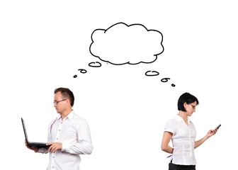 woman and men dreaming