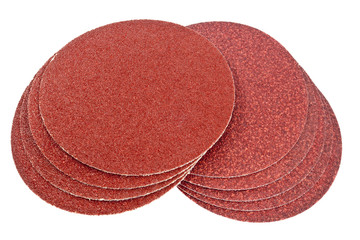 Disk of brown sandpaper