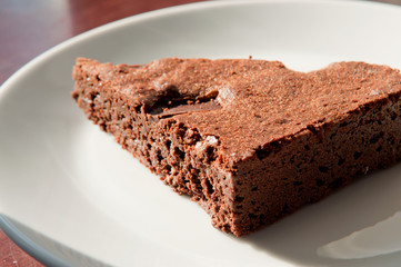Rich chocolate brownie. The high calorie.