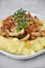 Kartoffelbrei mit Champignons