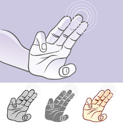 MultiTouch Hand Gestures For Smartphone, Tablet And Pad- Scroll