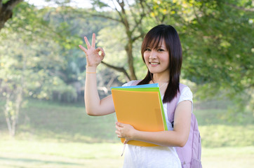Fototapeta premium asian college girl 