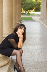 young girl on a walk
