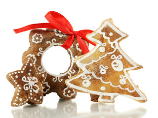 Obraz premium Christmas cookies isolated on white