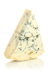 Blue cheese isolated on white