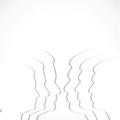 men women paper cut stock vector