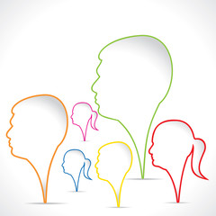 color people crowd stock vector