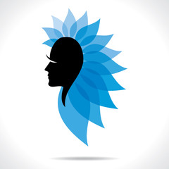 abstract fashion of hair girl stock vector