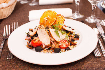 Chicken salad with orange