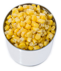 Isolated Canned Corn