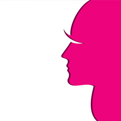 pink women face stock vector