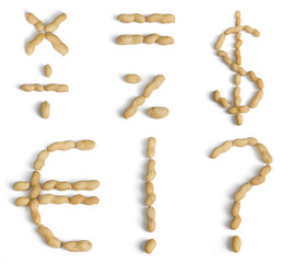 Symbols Made of Peanuts