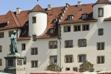 old buildings in Schillerplatz, Stuttgart