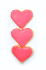 Valentine cookies in the shape of heart