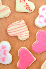 Fototapeta premium Valentine cookies in the shape of heart