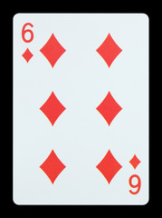 Playing cards - Six of diamonds