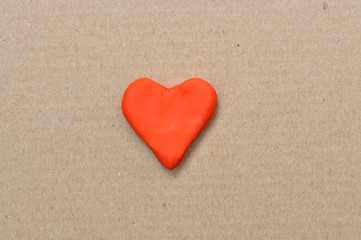 Plasticine heart Valentine's Day