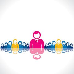 teamwork and leadership concept