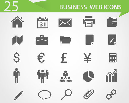 Business web vector icons