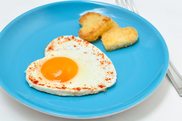 Fried egg and toast