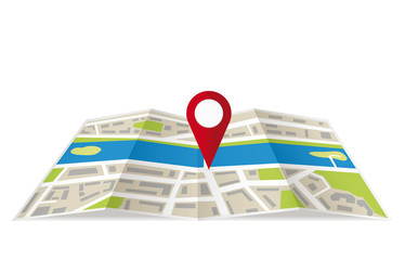 Navigation map with pin pointer