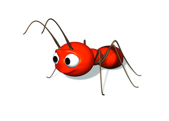 A 3D ant illustration