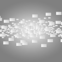 Abstract glass block lights on grey background.