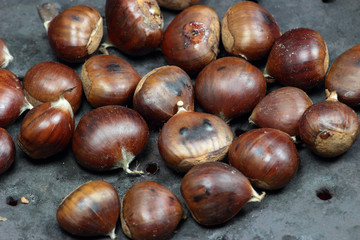 Obraz premium roasted chestnuts