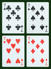 Playing cards - Seven