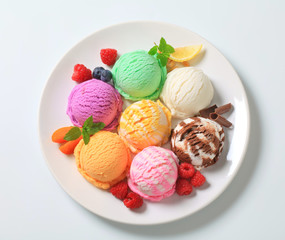 Assorted ice cream
