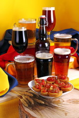Birra e bruschette