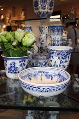bleu de delft et tulipes