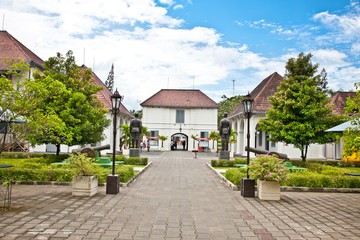 Fototapeta na wymiar Fort Benteng Vredeburg muzeum w Yogyakarta.