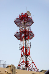 Telecommunication tower.