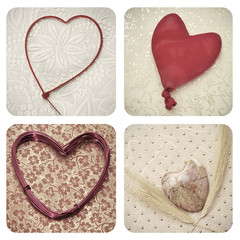 hearts collage